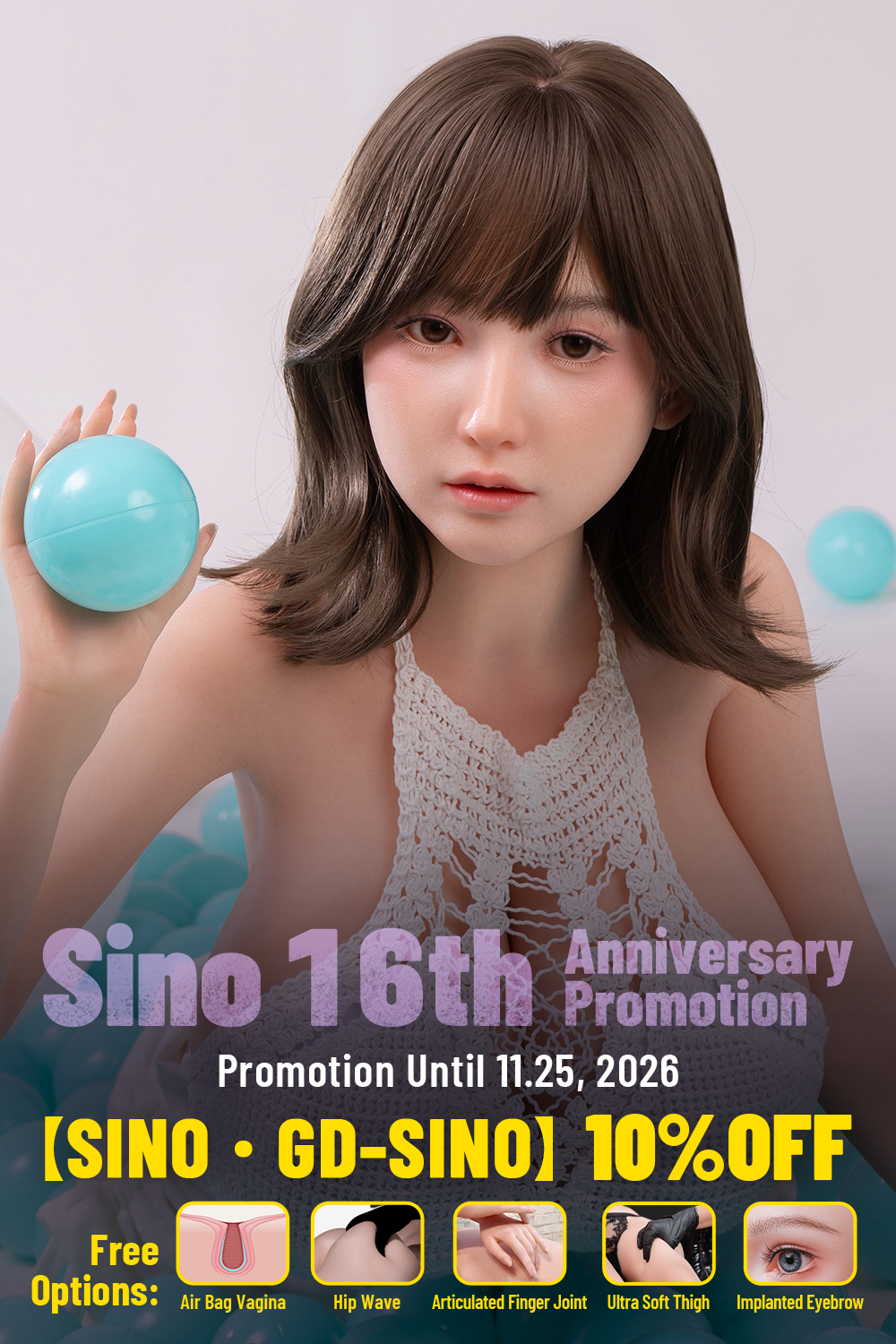 【Sino Promotion Until 11 25】Sino Doll Soft-Max 70cm Torso Silicone Sex Doll 10% OFF Promotion Page