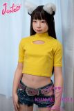 J-cute Doll Full Silicone Love Doll 149cm/4ft9 A-cup with Silicone Head AGD40 in Yellow Top