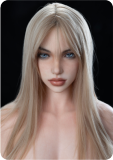 Firefly Diary 158cm F-cup Chloe Head Full Silicone Sex Doll With Body Make-up in Red Shirt Jeans