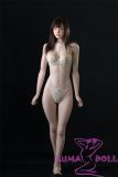 FANREAL Grace 165cm silicone doll in a light green lace lingerie set