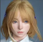 Firefly Diary 158cm F-cup Chloe Head Full Silicone Sex Doll With Body Make-up in Red Shirt Jeans