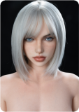 Firefly Diary 158cm F-cup Chloe Head Full Silicone Sex Doll With Body Make-up in Red Shirt Jeans