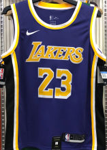 LA Lakers James #23 Purple NBA Jerseys Hot Pressed