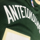 2021 Bucks Antetokounmpo #34 Green NBA Jerseys Hot Pressed
