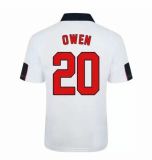 1998 England Home White Retro Soccer Jersey
