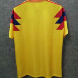 1990 Colombia  Yellow Retro Soccer Jersey