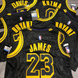 LA Lakers Bryant #24 Black Snake NBA Jerseys Hot Pressed