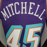 Jazz MITCHELL #45 Snow Mountain Edition Purple NBA Jerseys Hot Pressed