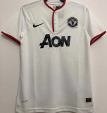2013/14 M Utd Away White Retro Soccer Jersey
