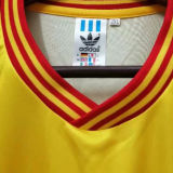 1990 Colombia  Yellow Retro Soccer Jersey