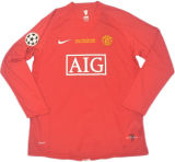 RONALDO #7 2007-08 M Utd Home Red Long Sleeve Retro Jersey UCL Version胸前绣欧冠决赛字欧冠字体有球