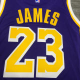 2021 LA Lakers Jordan James #23 Purple NBA Jerseys Hot Pressed