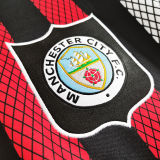1994/96 Man City Away Red Black Retro Soccer Jersey