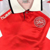 1992 Denmark Home Red Retro Soccer Jersey