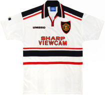 1997/99 M Utd Away White Retro Soccer Jersey