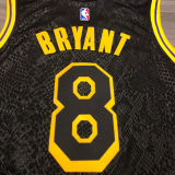 LA Lakers Bryant #8 Black Snake NBA Jerseys Hot Pressed
