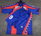BA Home Red and Blue Retro Soccer Jersey 96-97(Name:RONALDO Number:9)