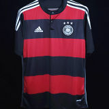 2014 Germany Away Balck And Red Retro Soccer Jersey