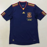 2010 Spain Away Royal Blue Retro Soccer Jersey