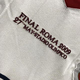 2008/09 M Utd Away White Retro UCL Version Long Sleeve Retro Soccer Jersey (胸前有绣欧冠决赛小字）