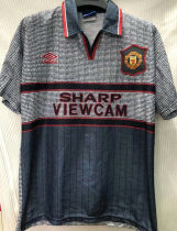 1996 M Utd Away Black Retro Soccer Jersey
