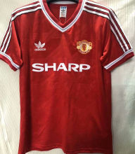 1986/88 M Utd Home Red Retro Soccer Jersey