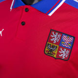 1996 Czech Home Red Retro Soccer Jersey