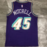 Jazz MITCHELL #45 Snow Mountain Edition Purple NBA Jerseys Hot Pressed