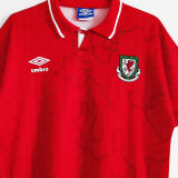 1992/94 Wales Home Red Retro Soccer Jersey