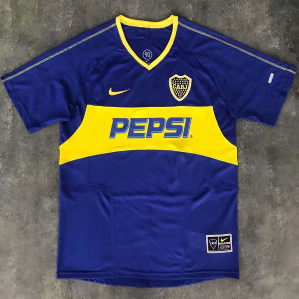2003/04 Boca Home Retro Soccer Jersey