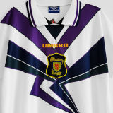 1994/96 Scotland Away White Retro Soccer Jersey
