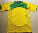 2004 Brazil Home Yellow Retro Soccer Jersey