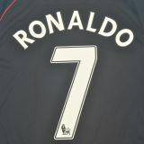 2007/08 M Utd Away Black Retro Soccer Jersey