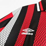 1994/96 Man City Away Red Black Retro Soccer Jersey