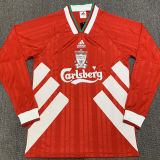 1993/95 LFC Home Red Long Sleeve Retro Soccer Jersey