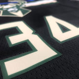 2021 Bucks Jordan Antetokounmpo #34 Black NBA Jerseys Hot Pressed