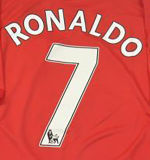 RONALDO #7 2007-08 M Utd Home Red Retro Jersey League Version 联赛版带06/07英超双金章