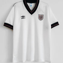 1984/87 England Home White Retro Soccer Jersey