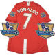 RONALDO #7 2007-08 M Utd Home Red Retro Jersey League Version 联赛版带06/07英超双金章