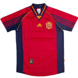 1998 Spain Home Red Retro Soccer Jersey