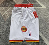 Rockets White Four Bags NBA Pants