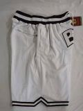 Nets White Four Bags NBA Pants
