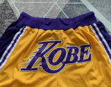 Lakers Kobe Yellow Four Bags NBA Pants