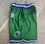 Mavericks Retro Green Four Bags NBA Pants
