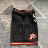 76ers White Four Bags NBA Pants