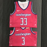 Wizards  KUZMA #33 City Edition Dark pink NBA Jerseys