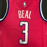 Wizards  BEAL #3 City Edition Dark pink NBA Jerseys