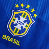 2018 Brazil Away Blue Fans Soccer Jersey