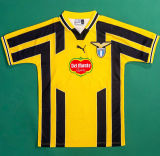 1998-1999 Lazio Third Yellow Retro Soccer Jersey