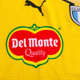 1998-1999 Lazio Third Yellow Retro Soccer Jersey